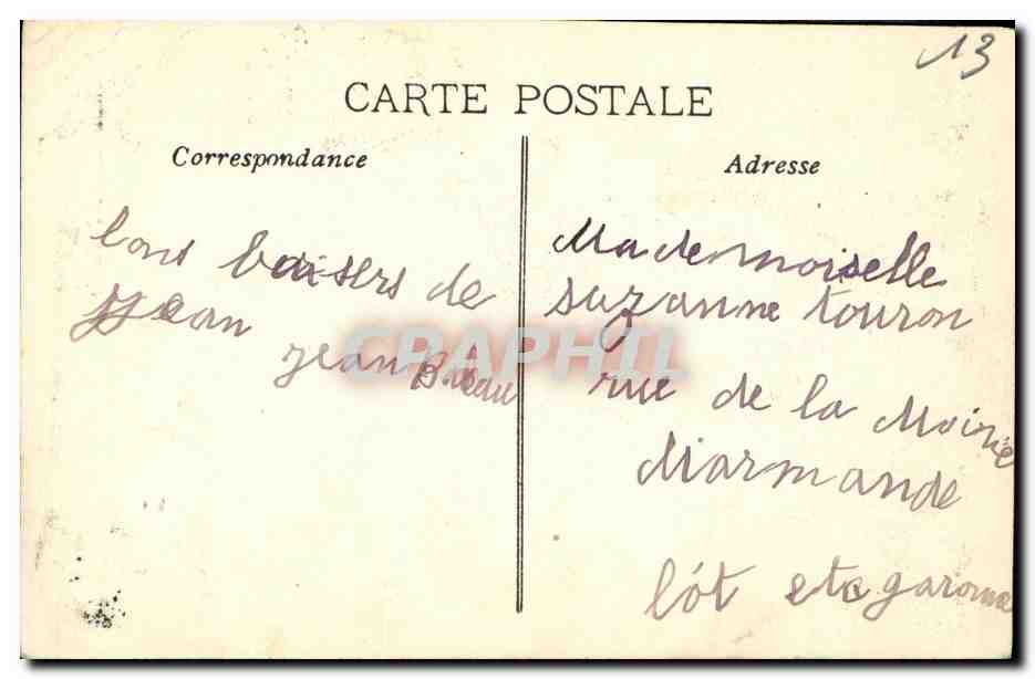CPA Marseilles Sanctuaire de Notre Dame la Garde — Verso