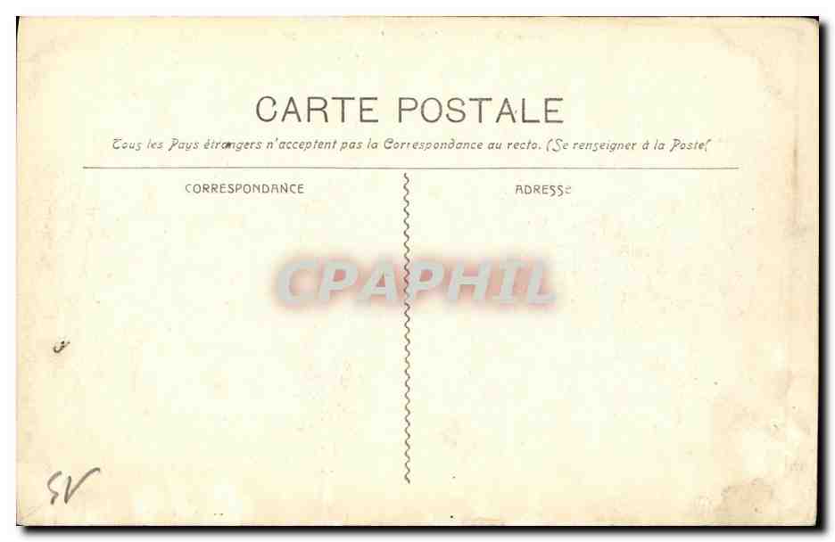 CPA Marseille Le Cours Belzunce Tramway — Verso