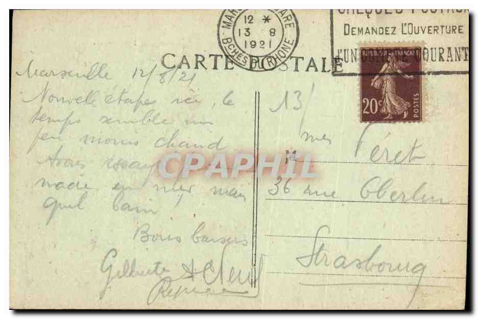 CPA Marseille Vue Generale Sur Endoume et les Iles — Rückseite