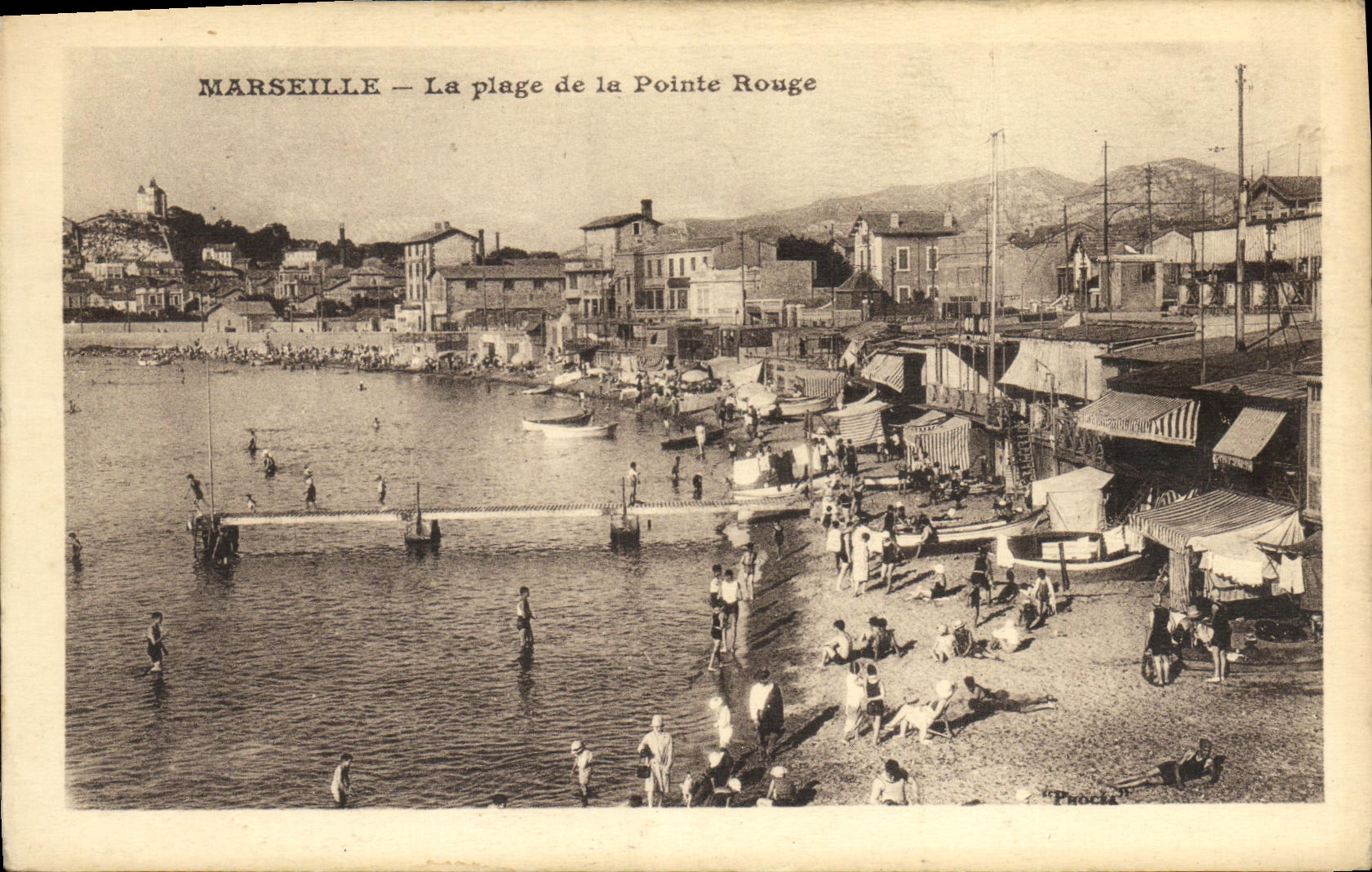CPA Marseille La Plage de la Pointe Rouge