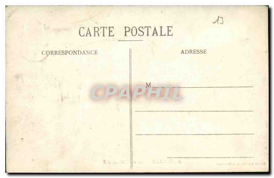 CPA Marseile Ile du Chateau d If — Rückseite