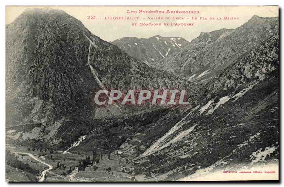 CPA L Hospitalet Vallee du Sisca Le Pla de la Bezine et montagne de l Andorre