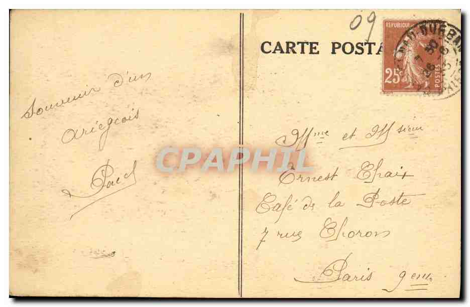 CPA Durban Ruines du chateau de St Barthelemy — Rückseite