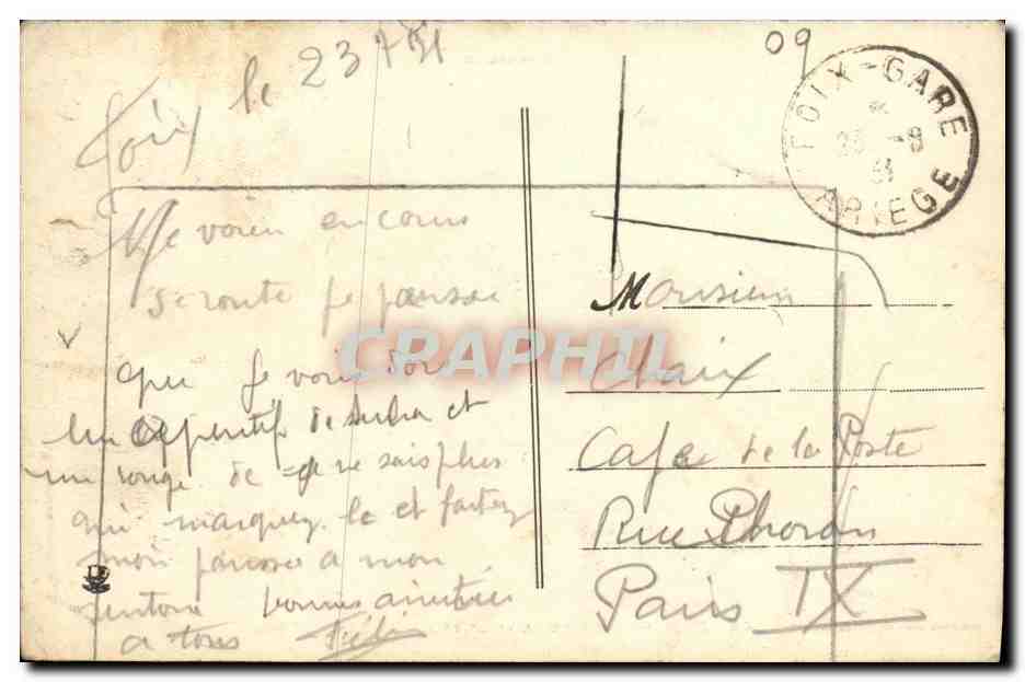 CPA Foix Sortie De La Ville Et Bords De L Ariege — Rückseite
