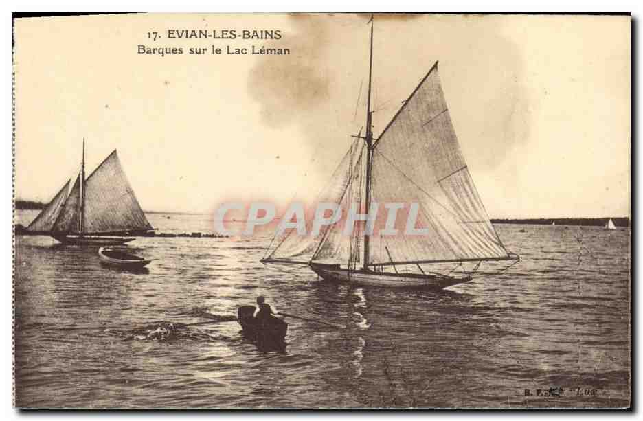 Evian-les-Bains — Barques sur le Lac Léman — B. ESSAULT, n°17