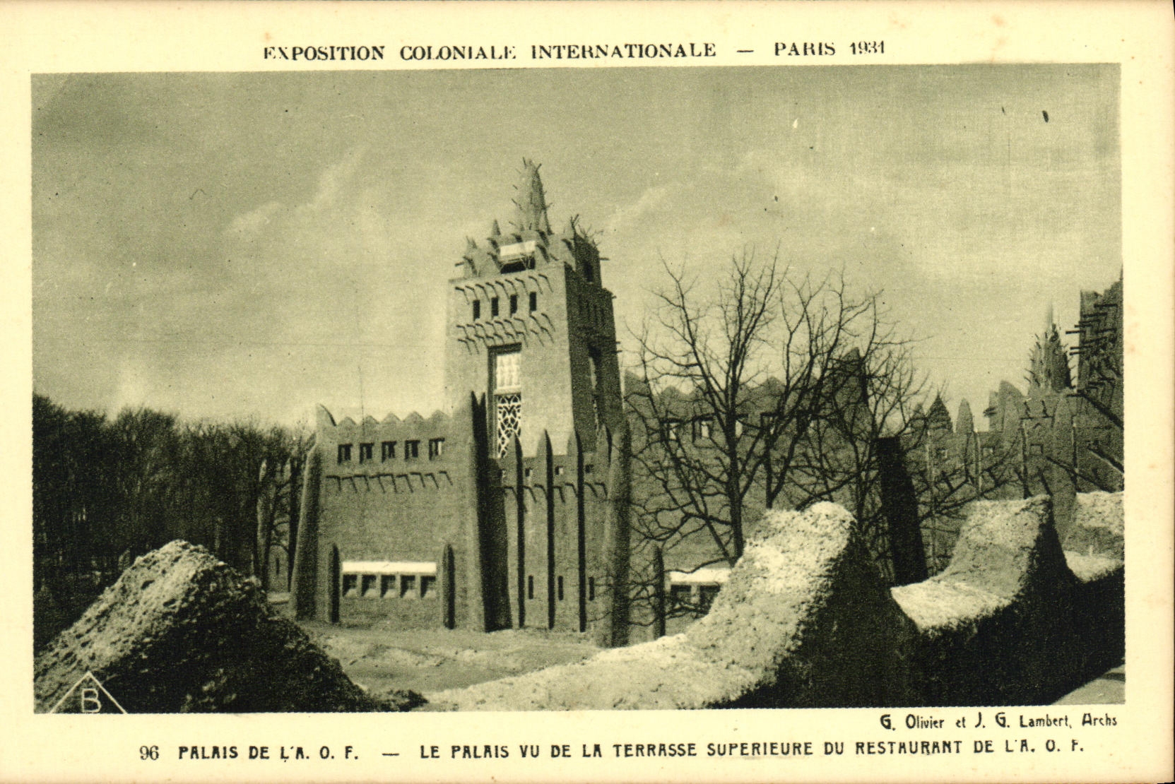Palais de l'A.O.F. — Exposition Coloniale Internationale — Paris 1934 — G. Olivier et J.G. Lambert, Archs