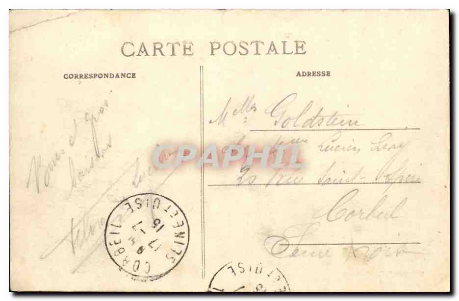 CPA Bateau Guerre Escardile de Torpilleurs en Manoeuvre dans la Manche ralliant le Port par gros temps — Verso