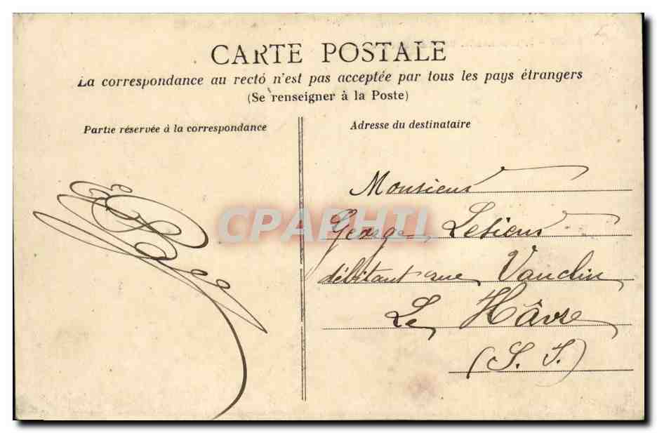 BREST — Défense Mobile, Torpilleurs de haute mer — éditeur inconnu, n° 105 — Verso