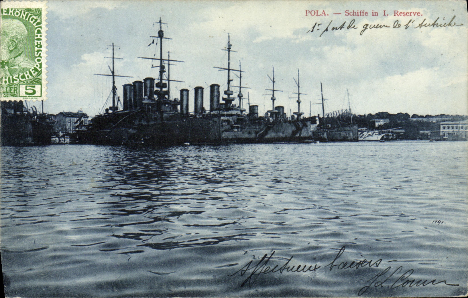 CPA Bateau Guerre Pola Schiffe in l Reserve