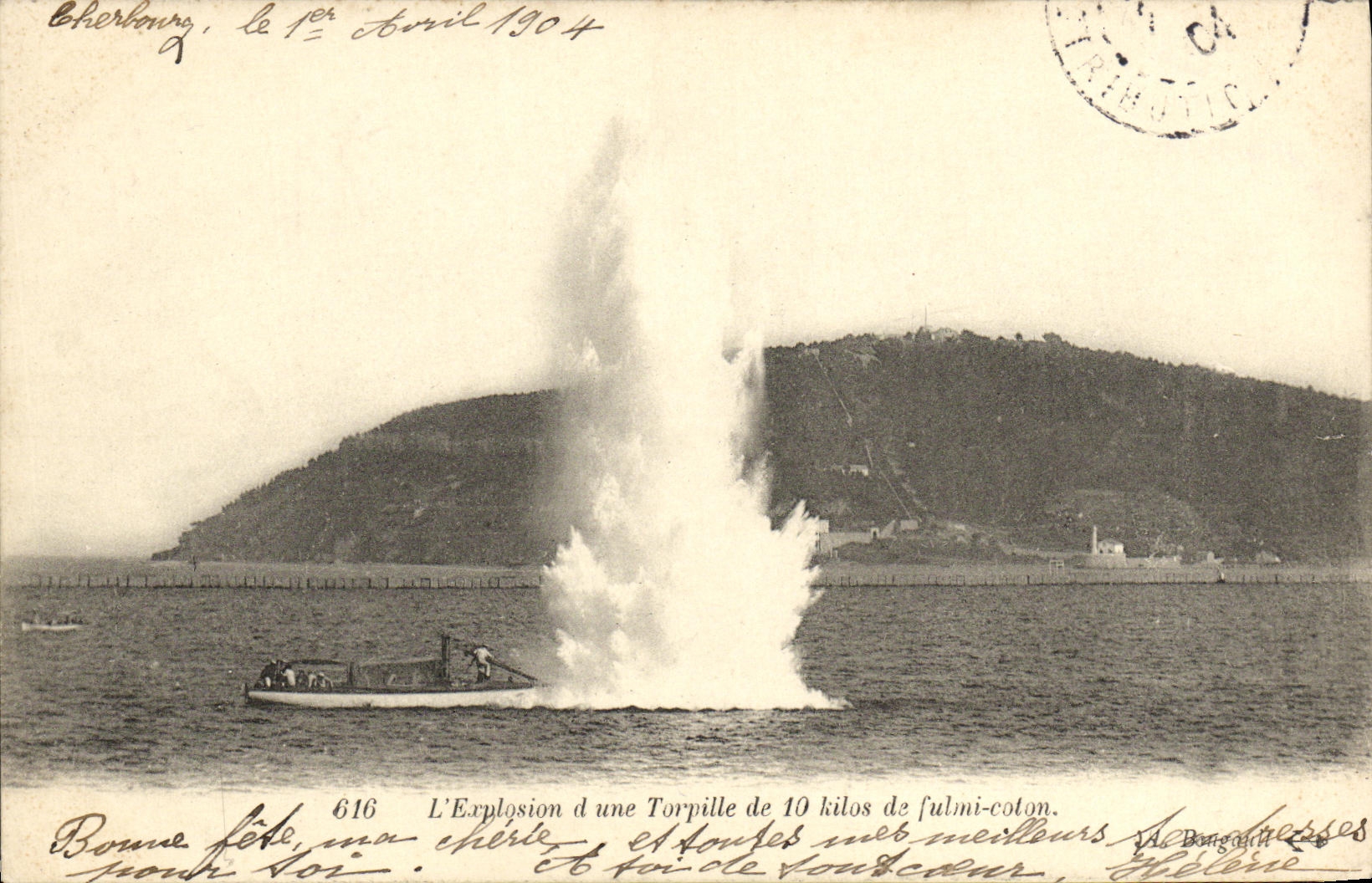 CPA Bateau Guerre L Explosion d une Tropille de 10 kilos de fulmi coton