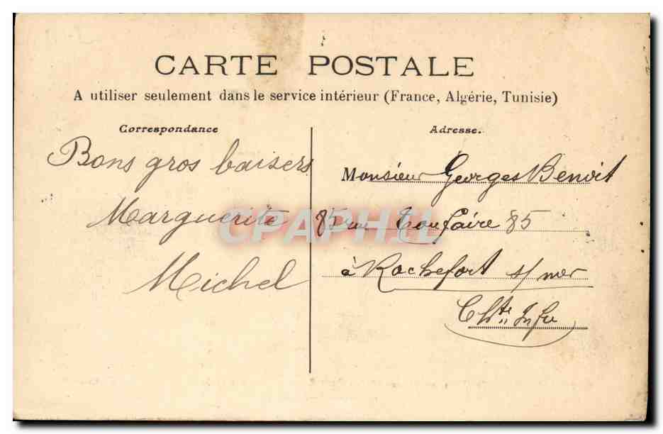 CPA Bateau Guerre Prise de Commandement du Vice Amiral Commandant en chef les Escadres de la Mediterranee  — Verso