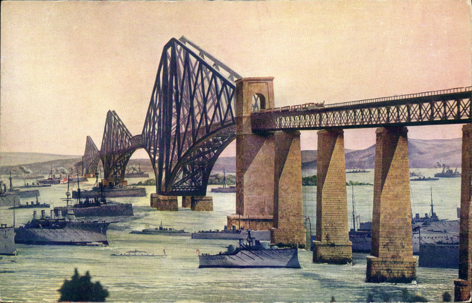 Pont du Forth — base navale anglaise — Trichlorie A. Nover, Paris