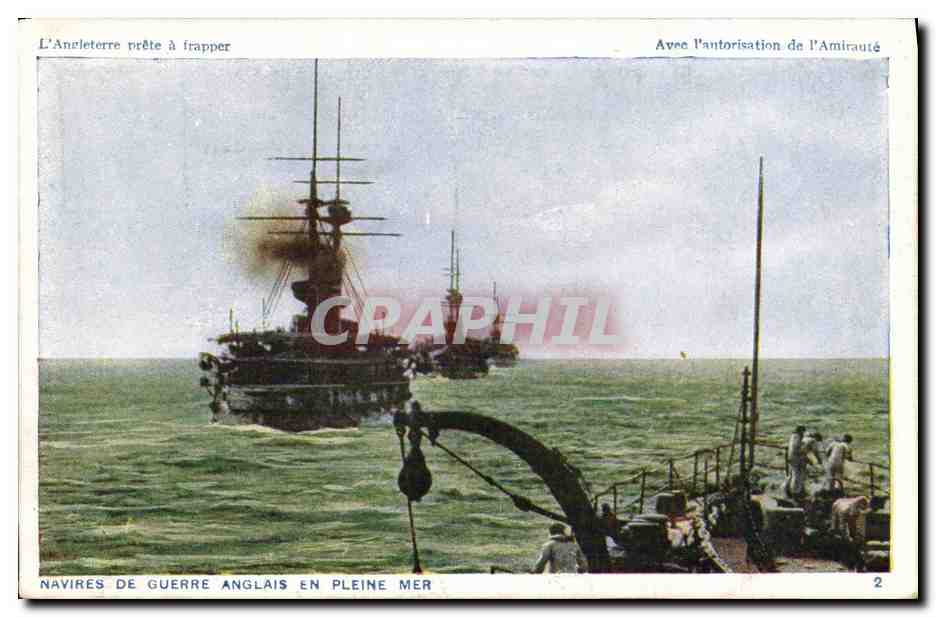 CPA Bateau Guerre Navires de Guerre Anglais en Pleine Mer