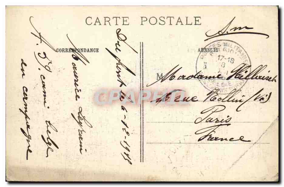 CPA Bateau Guerre La Grande Guerre Les Monitors franco anglais patrouilant sur les cotes entre Dunkerque et Zeebruges — Verso