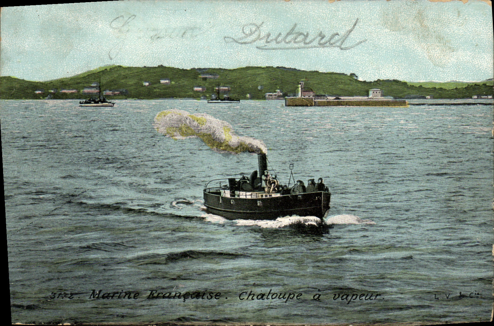 Chaloupe à vapeur — Marine Française — éditeur L.V. & Cie