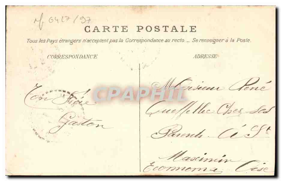 Le Bouvet — Croiseur de la Marine Française — Edition Maison Ratti, Nouveautés, Cherbourg — Verso