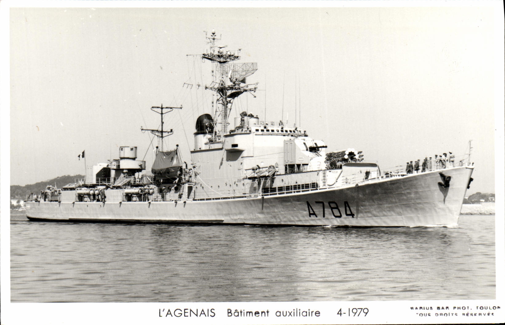 CPM Bateau Guerre L Agenais Batiment auxiliaire 1979