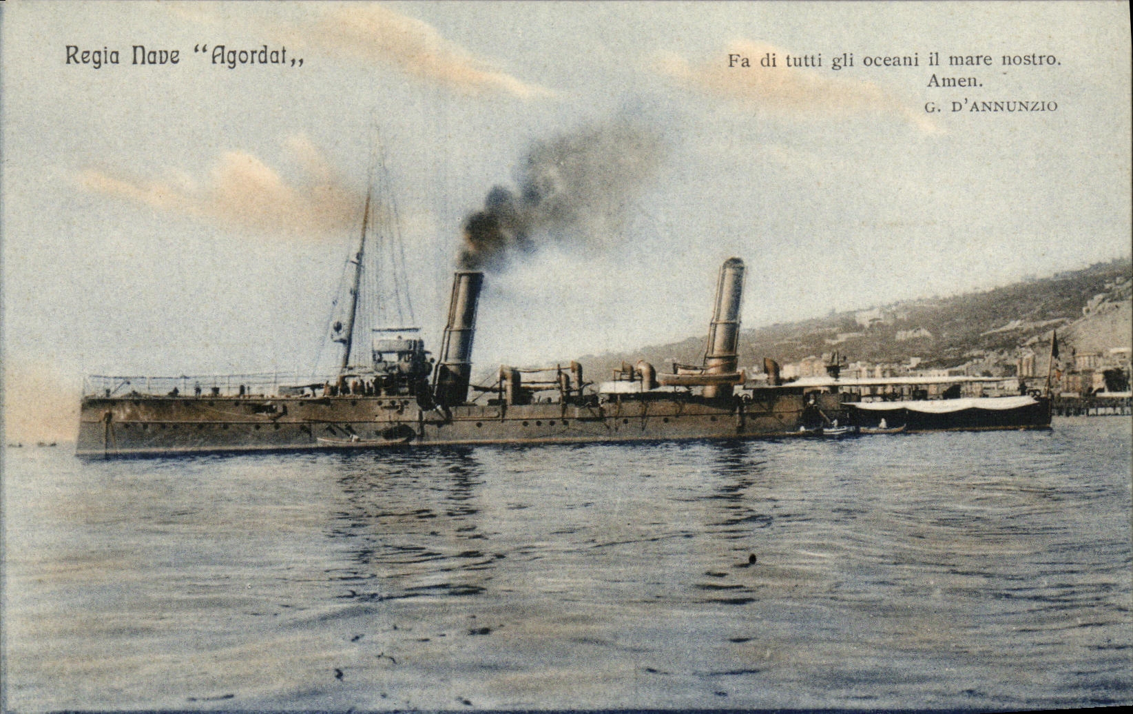 Regia Nave "Agordat" — bateau de guerre italien — éditeur STG, n° 913