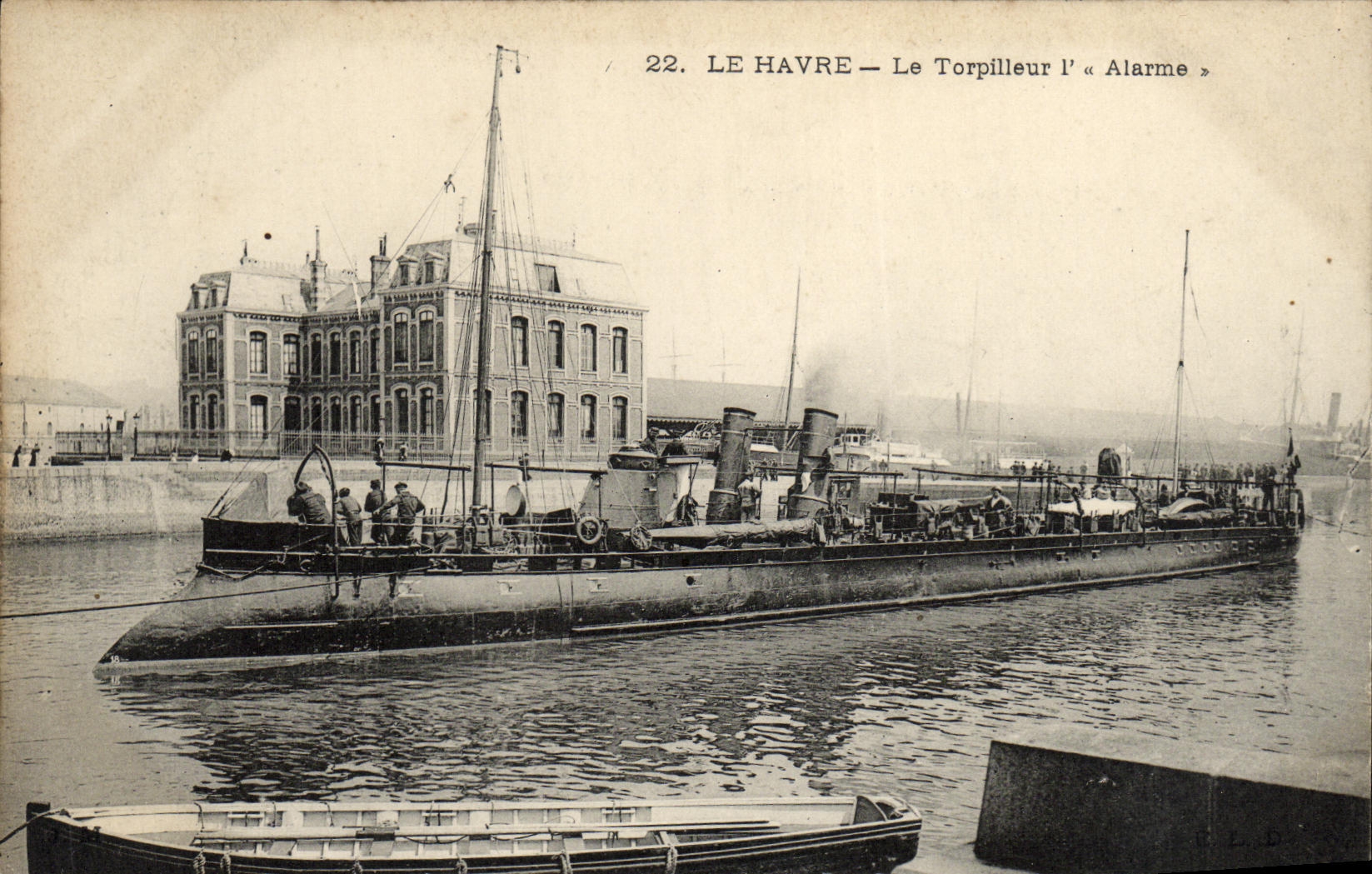 CPA Bateau Guerre Le Havre Le Torpilleur L Alarme