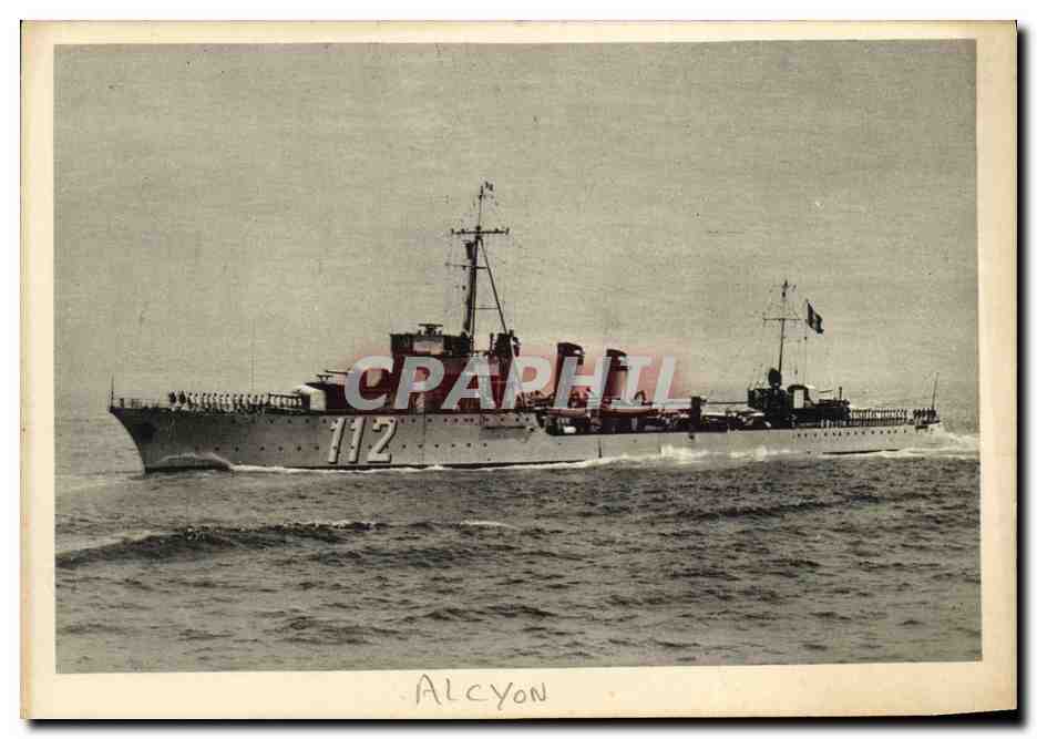 CPA Bateau Guerre Alcyon