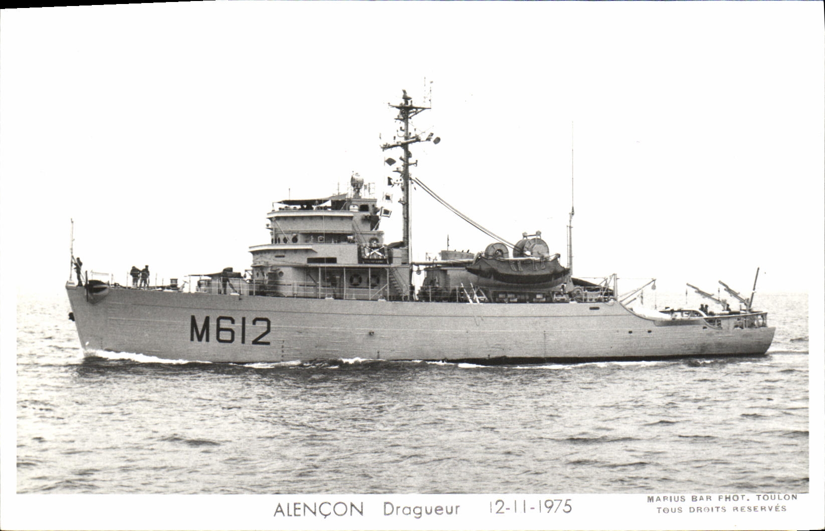 CPM Bateau Guerre Alencon Dragueur 1975