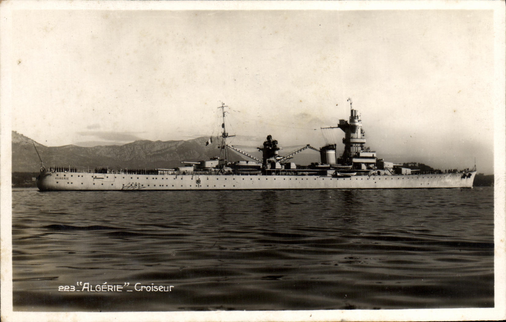 CPM Bateau Guerre Algerie Croiseur