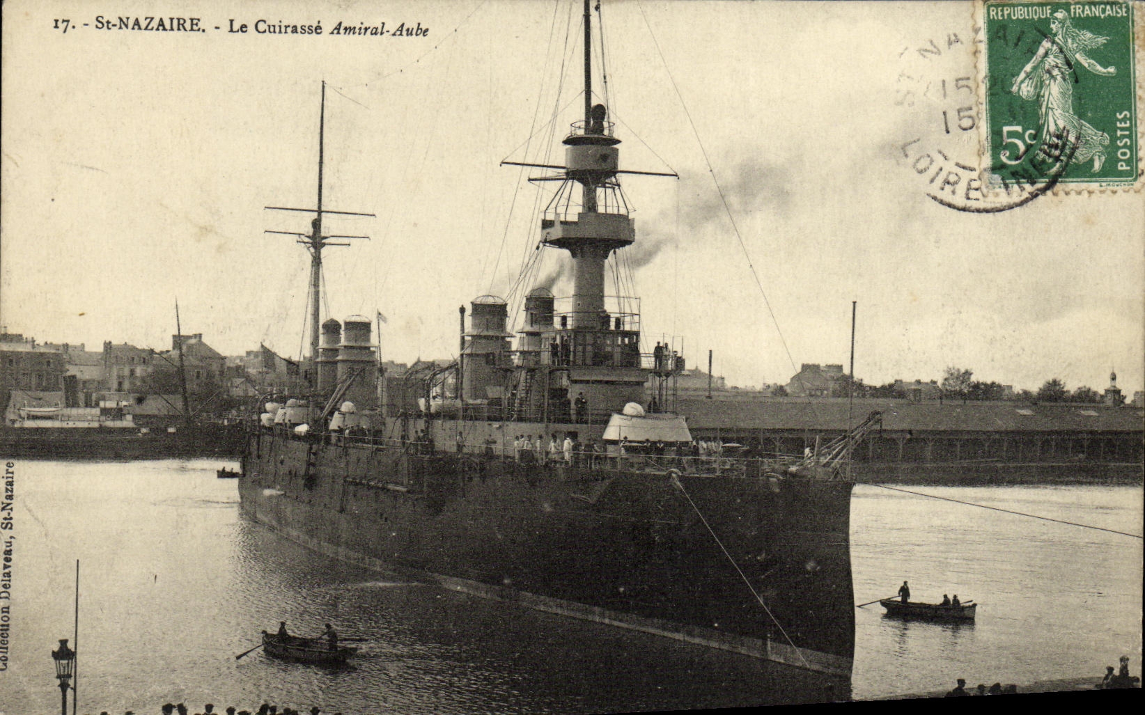 St-NAZAIRE. - Le Cuirassé Amiral-Aube — Collection Delaveau, St-Nazaire