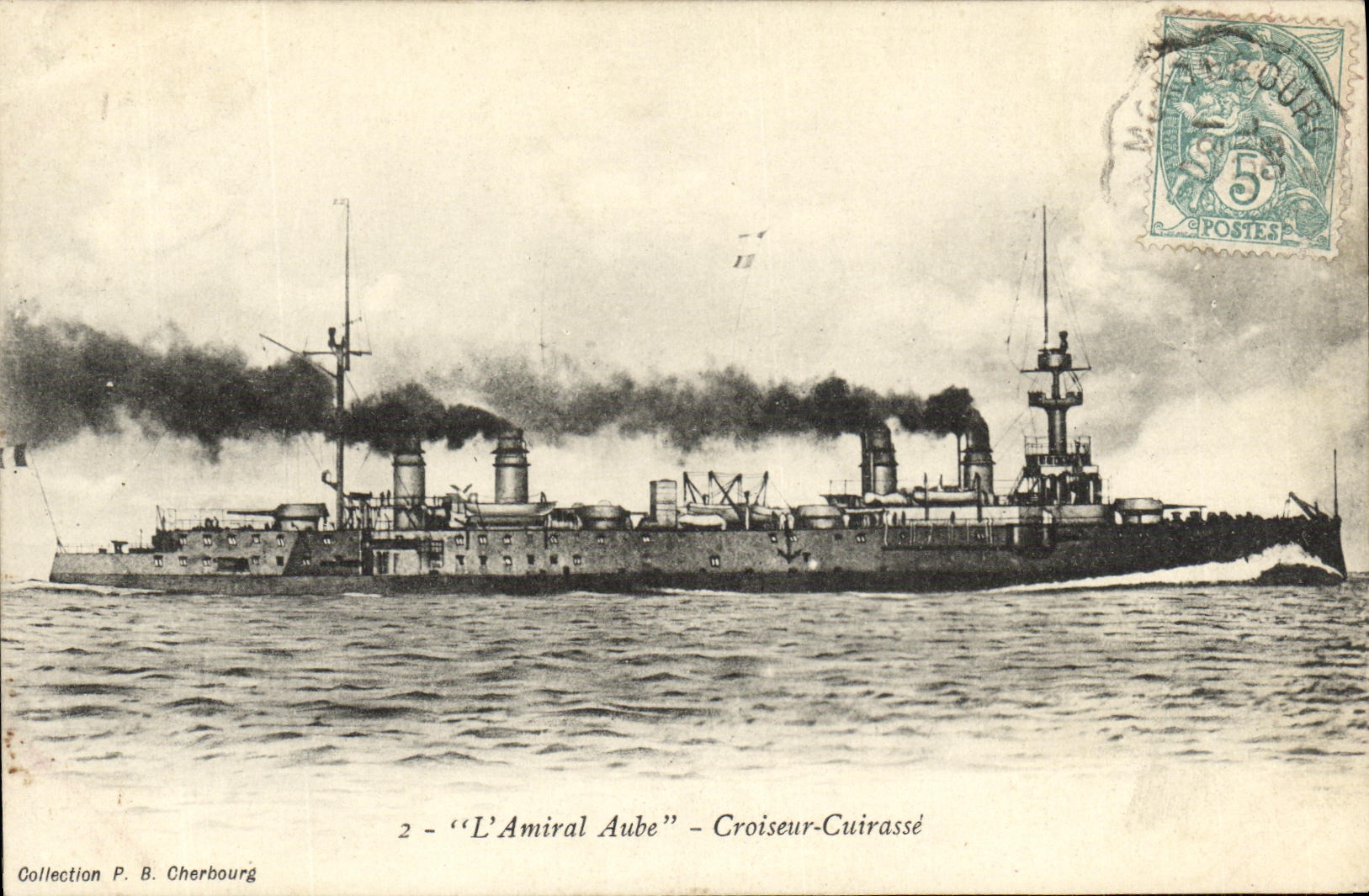 L'Amirale Aube - Croiser-Cuirassé — Collezione P. B. Cherbourg