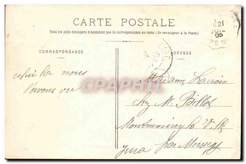 L'Amirale Aube - Croiser-Cuirassé — Collezione P. B. Cherbourg — Verso