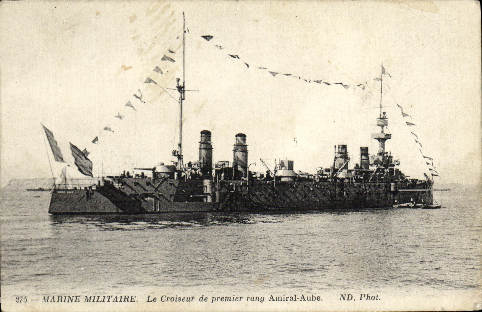 Croiseur de premier rang Amiral-Aube — Marine Militaire — N° 275