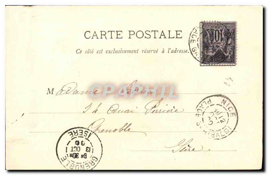Amiral Charner — Croiseur cuirassé — Phot. A. Boujault, Toulon-sur-Mer — Verso