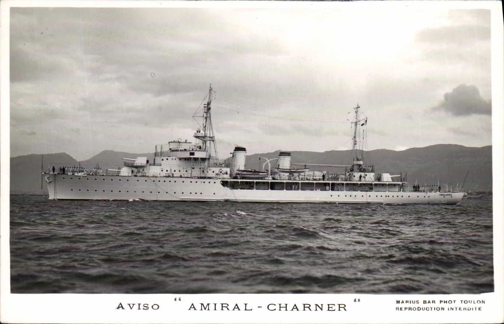 CPM Bateau Guerre Aviso Amiral Charner