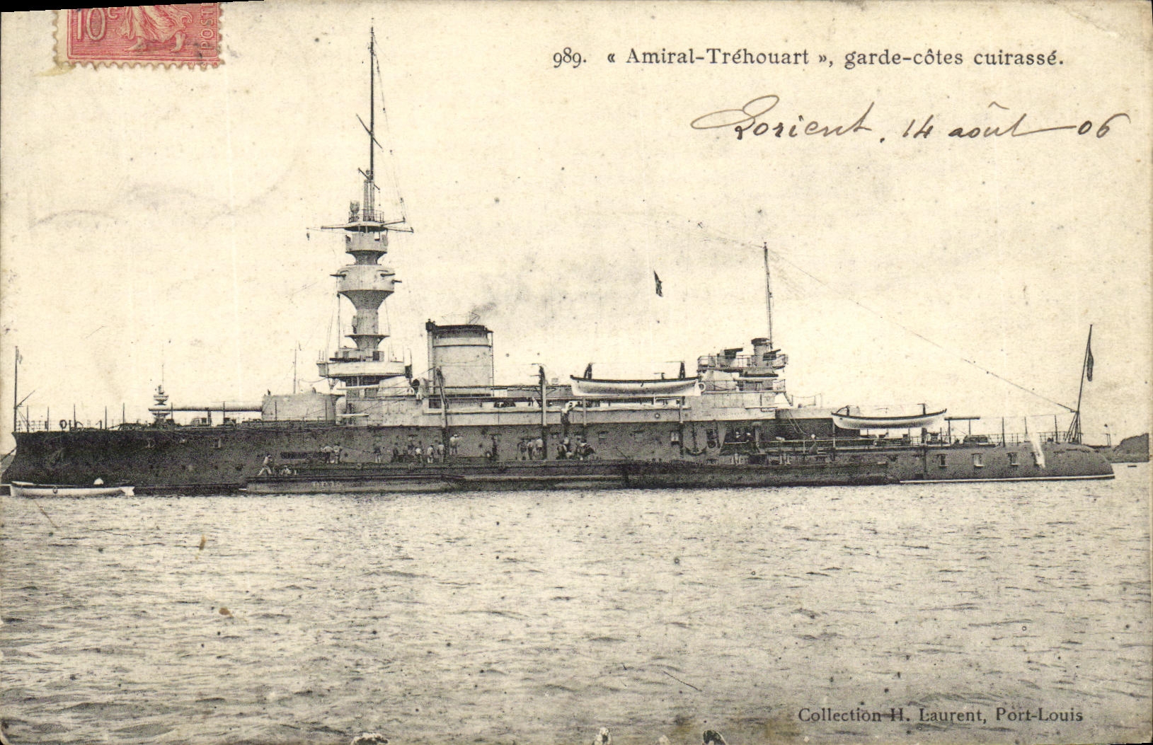 CPA Bateau Guerre Amiral Trehouart garde cotes cuirasse