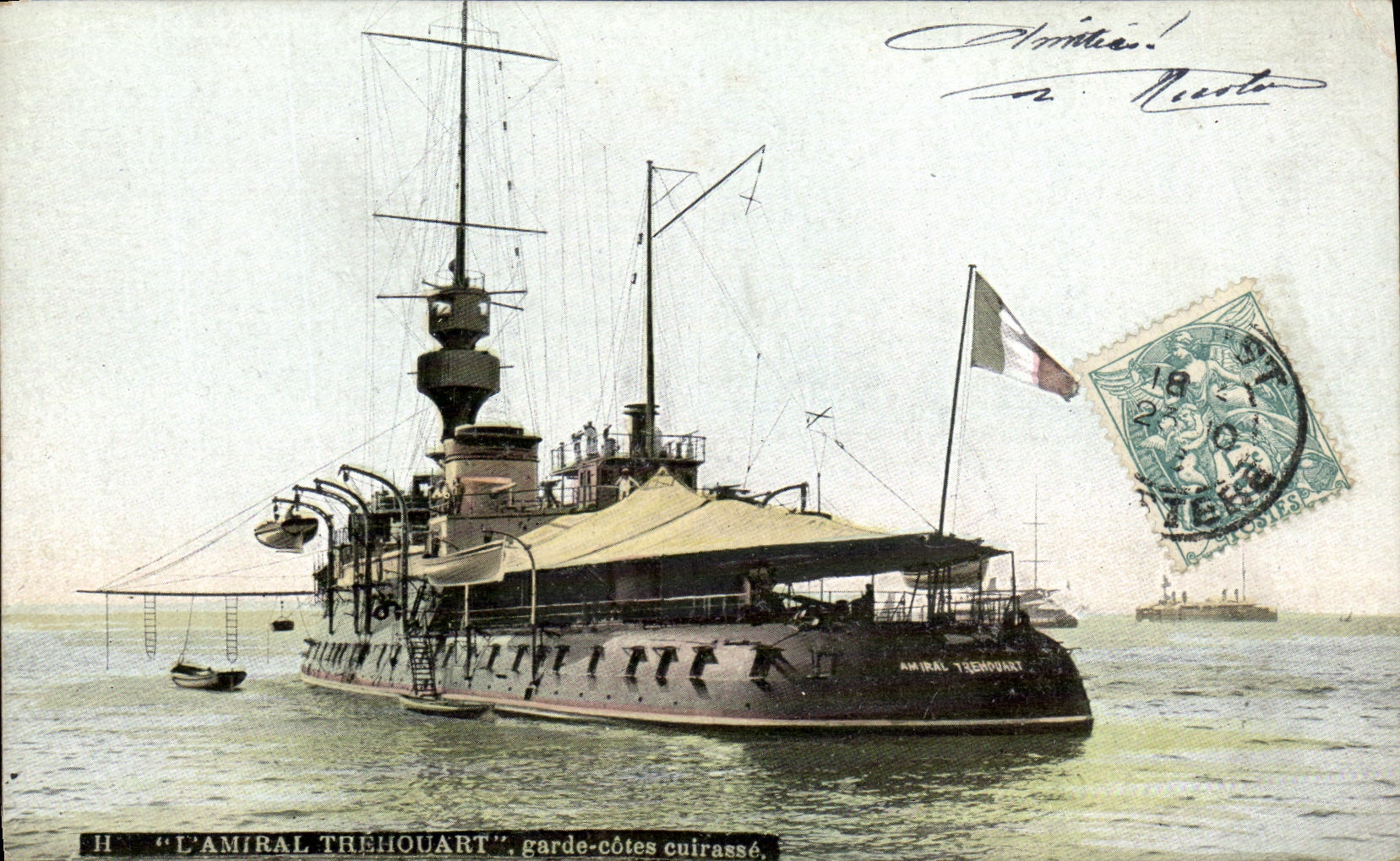 El almirante Trehouart — nave blindada de la guardia costera — editor H, n° de serie H