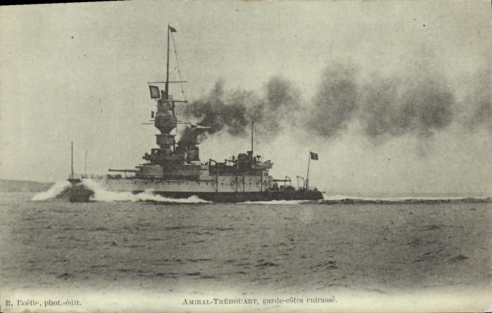 Amiral-Tréhouart, garde-côtes cuirassé — R. Coëlle, phot.-édit.