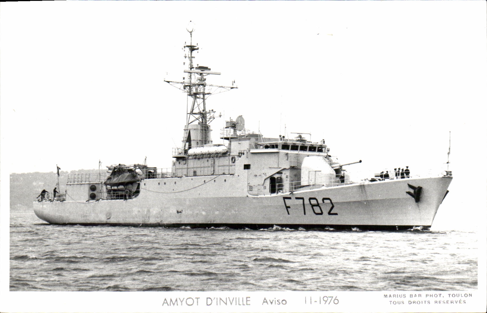 CPM Bateau Guerre Amyot D inville Aviso 1976