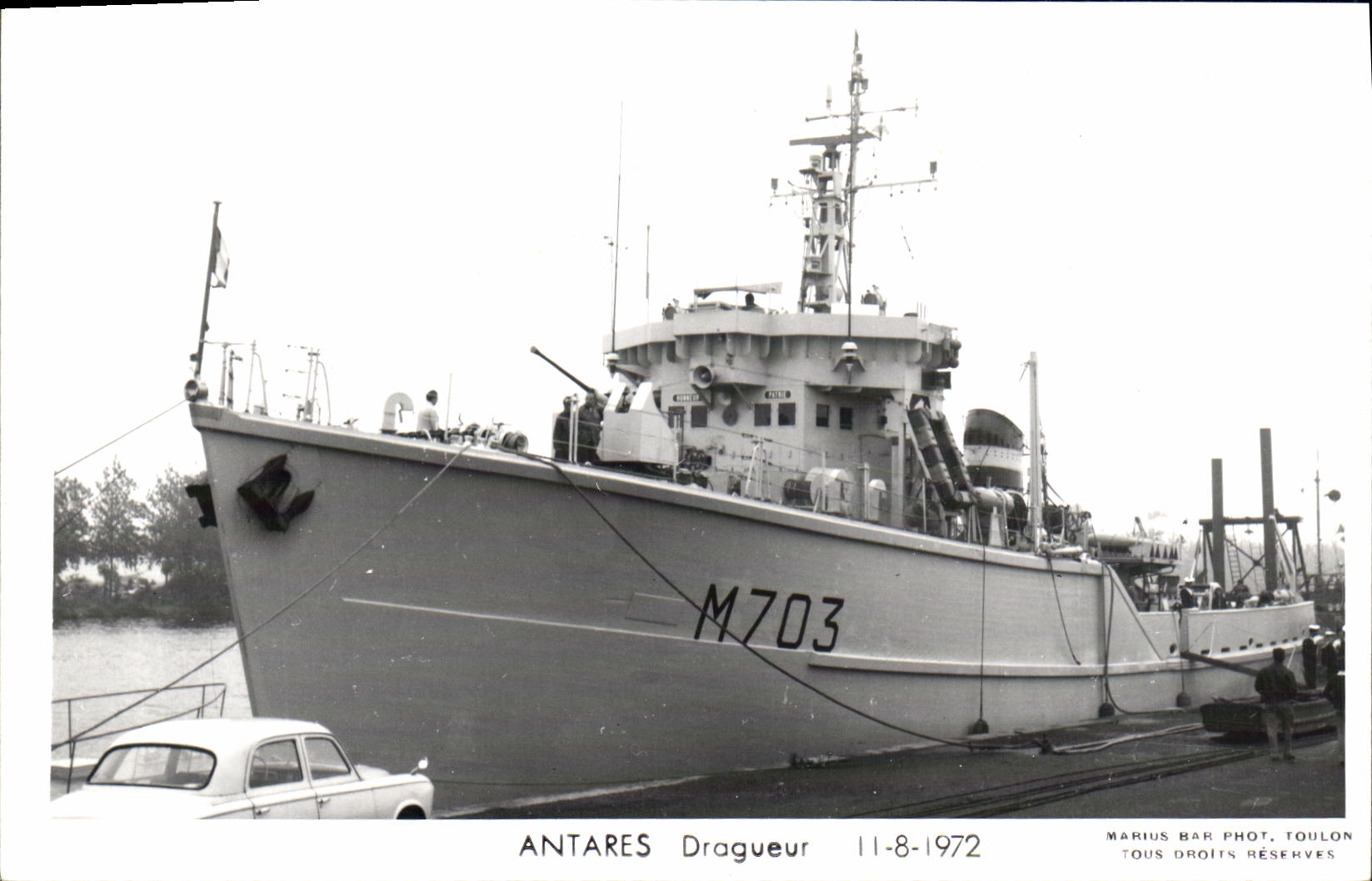 CPM Bateau Guerre Antares Dragueur 1972