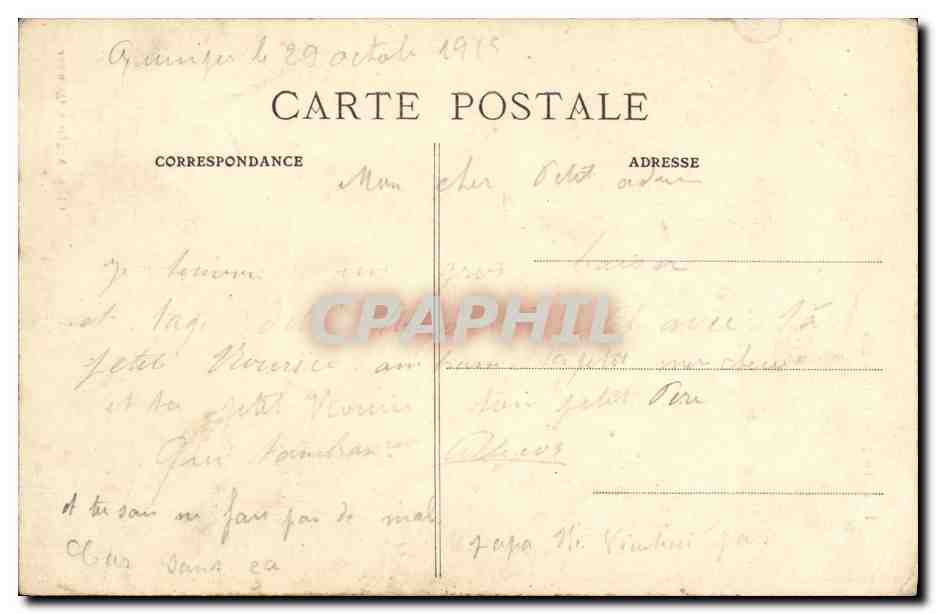 CPA Bateau Guerre Torpilleurs Francais — Verso