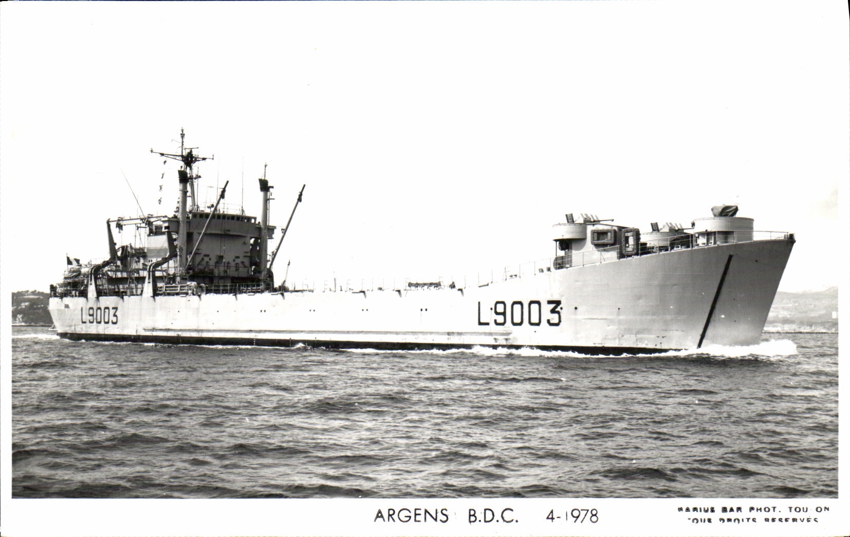 CPM Bateau Guerre Argens B D C 1978