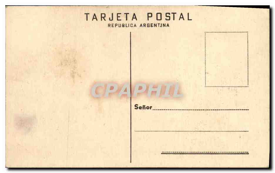 CPA Bateau Guerre Crucero La Argentina — Verso