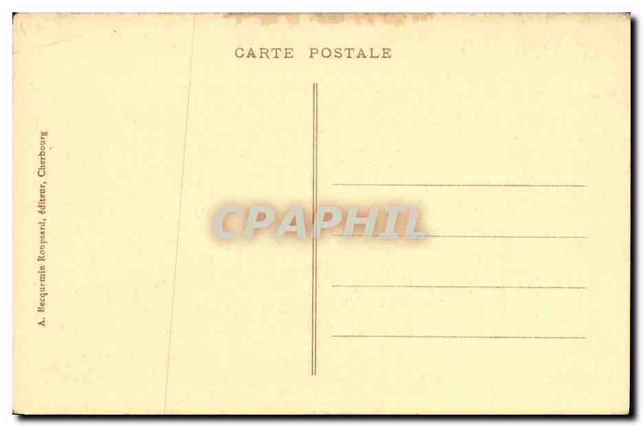 CPA Bateau Guerre Cherbourg L Aviso Arlette rentrant au Port — Verso