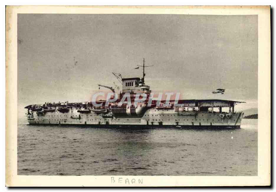 CPA Bateau Guerre Bearn Porte Avions 