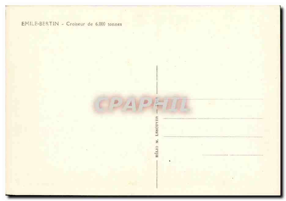 CPA Bateau Guerre E Bertin — Verso
