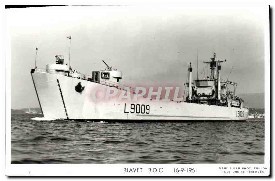 CPM Bateau Guerre Blavet B D C 1961