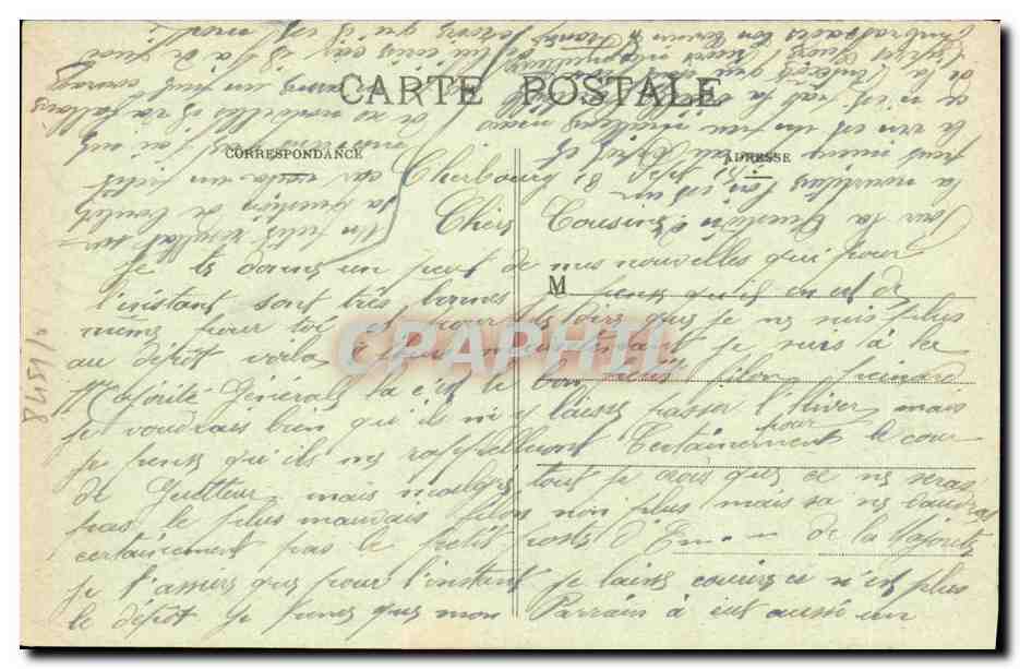 CPA Bateau Guerre Cherbourg Contre torpilleurs Bombarde  — Verso