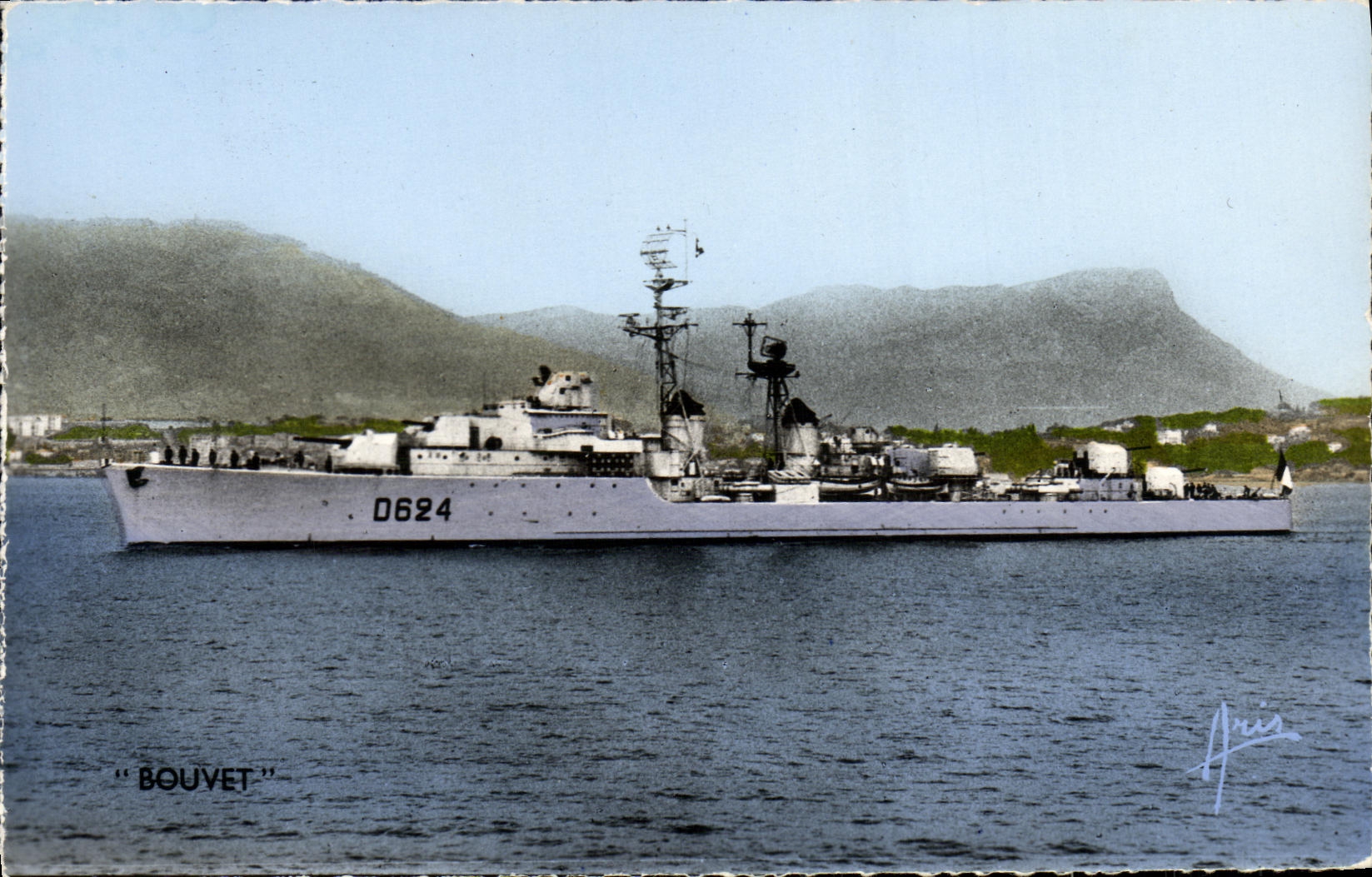 CPM Bateau Guerre Cote d Azur Toulon Escorteur Bouvet 