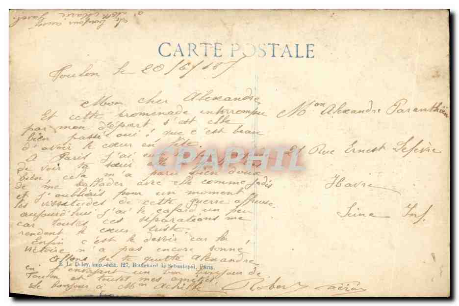 Marine Nationale — "Le Bouvet" — Cuirassé coulé dans les Dardanelles, le 18 Mars 1915 — Reverso