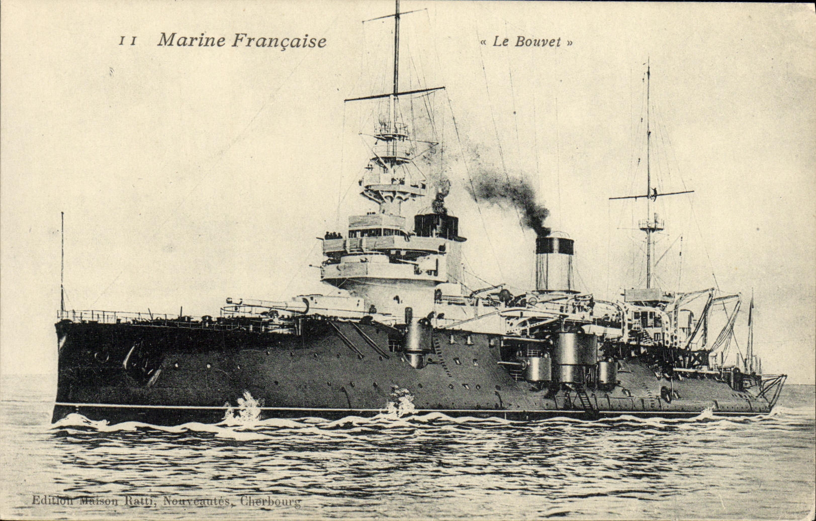 CPA Bateau Guerre Marine Francaise Le Bouvet 