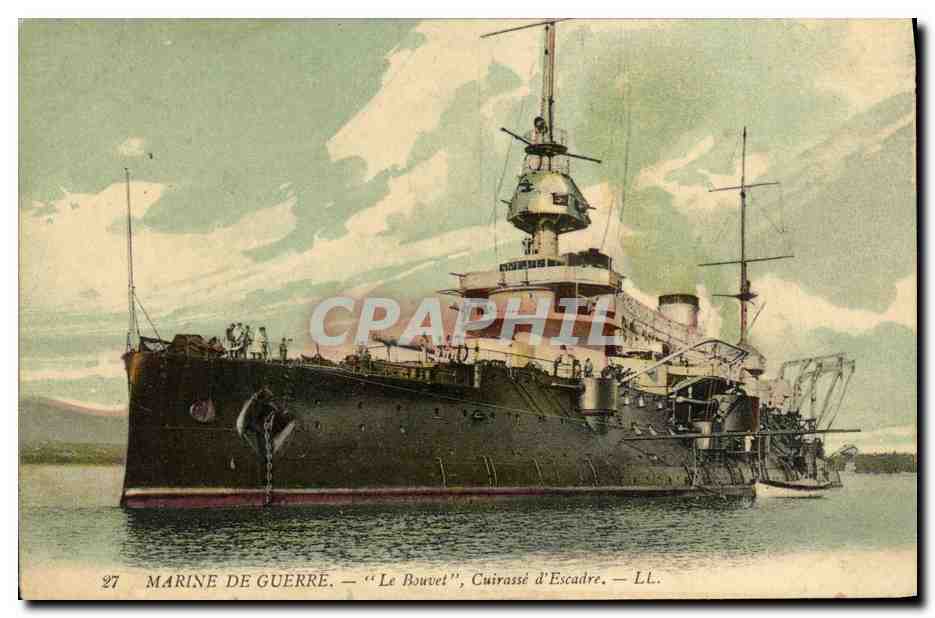 Le Bouvet — Cuirassé d'Escadre — LL. — Marine de Guerre