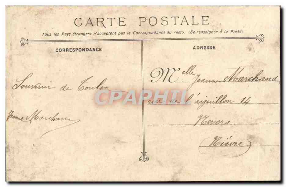 Cuirassé Bouvet — Marine Militaire Française — Phototypie Marius Bar — Toulon — Verso